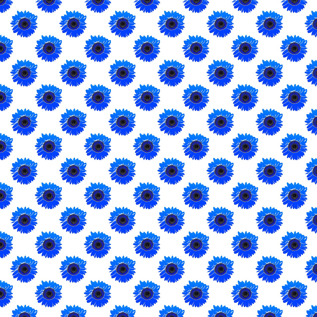 sunflower digital paper blue sunflower pattern free photo