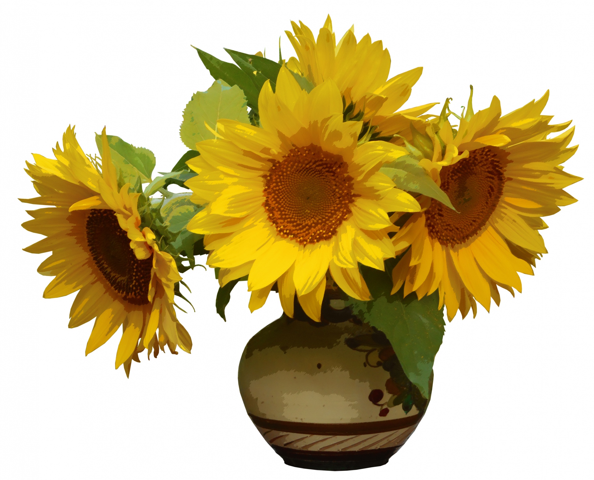 sunflower sunflowers painting free photo