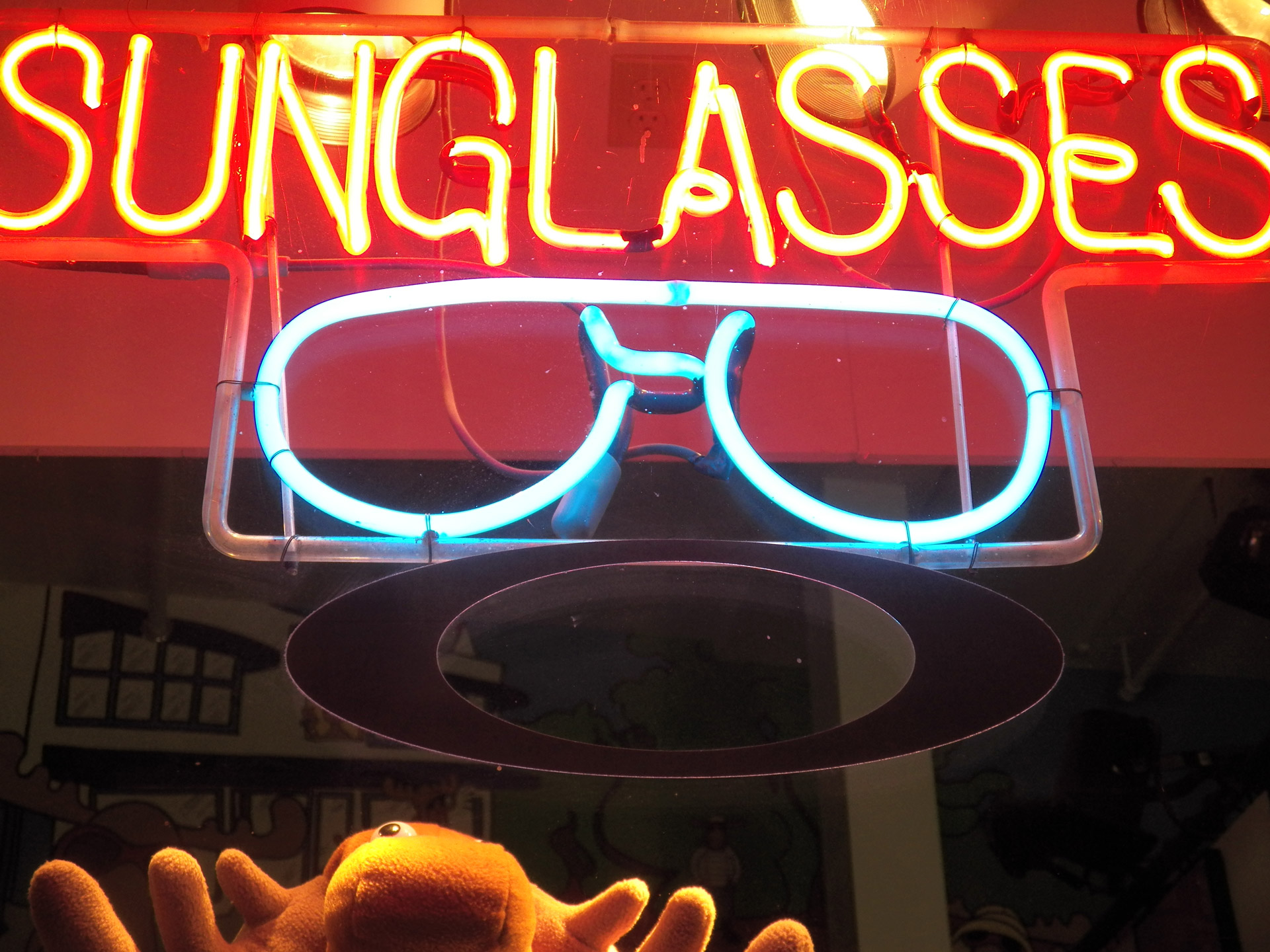 sunglasses neon neon sign free photo