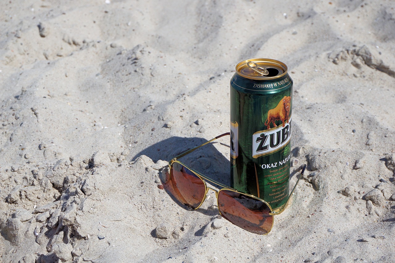 sunglasses beer beach free photo