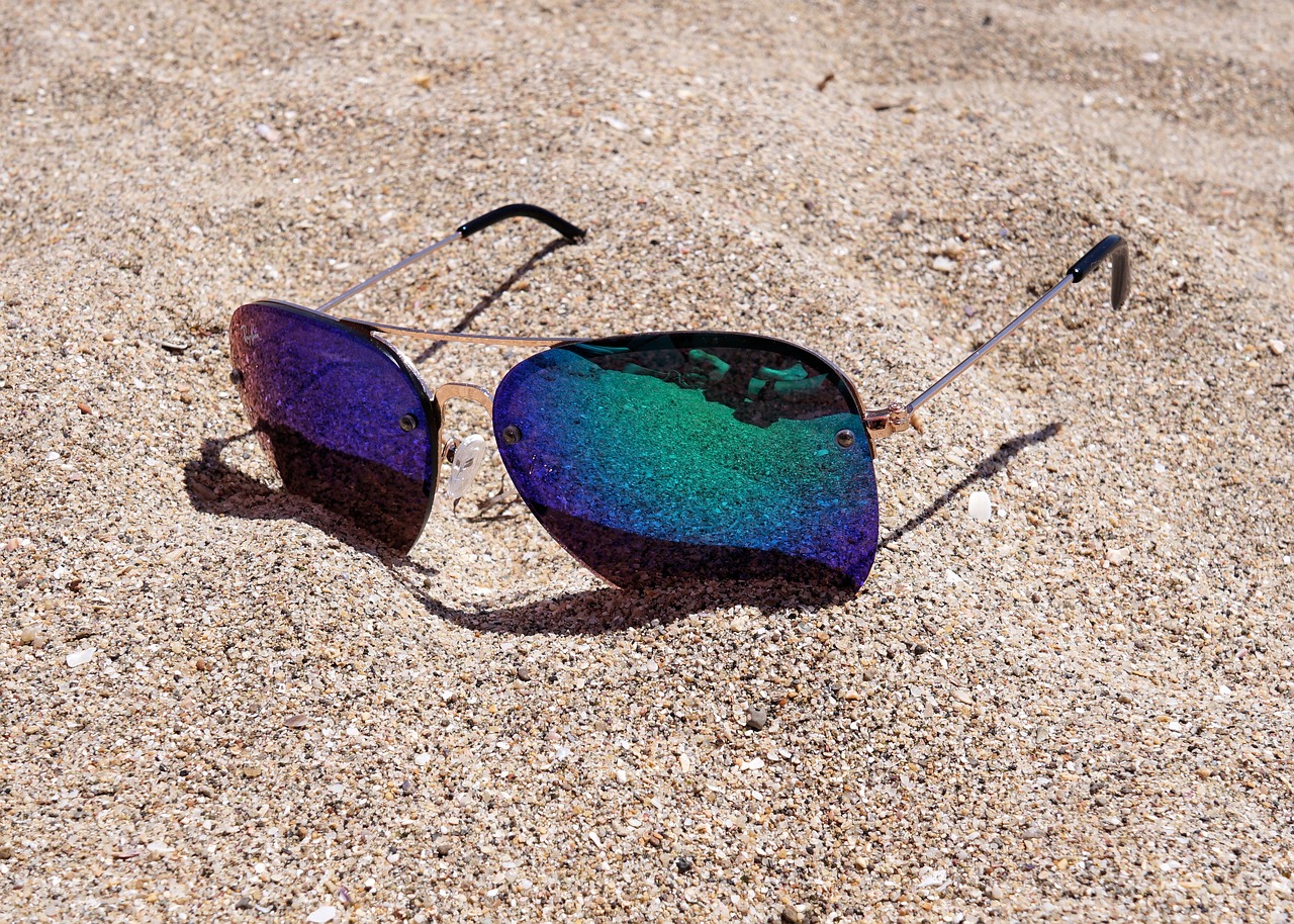 sunglasses sand beach free photo