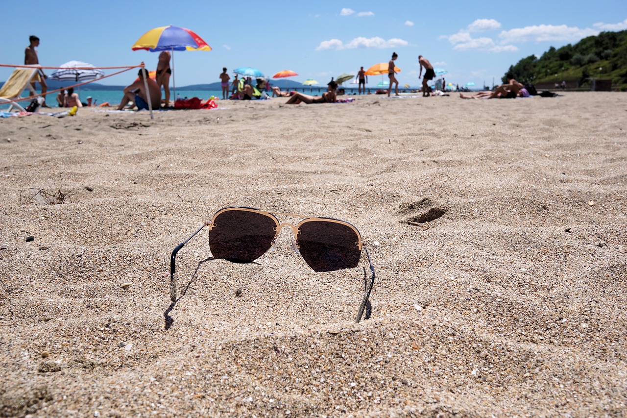 sunglasses sand beach free photo