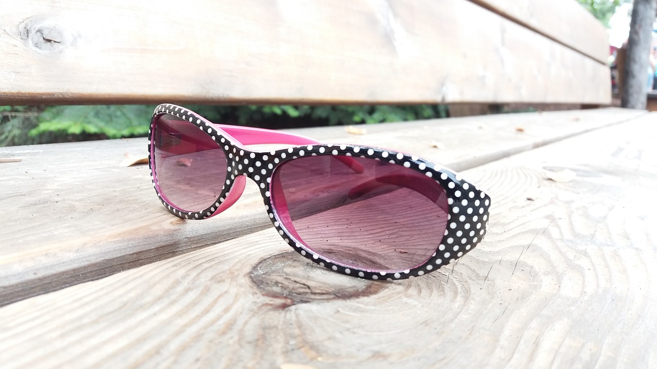 sunglasses polkadot pink free photo