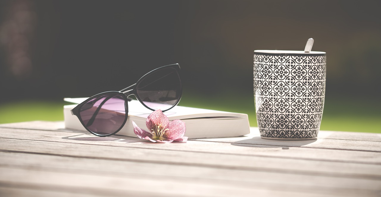 sunglasses  mug  tea free photo