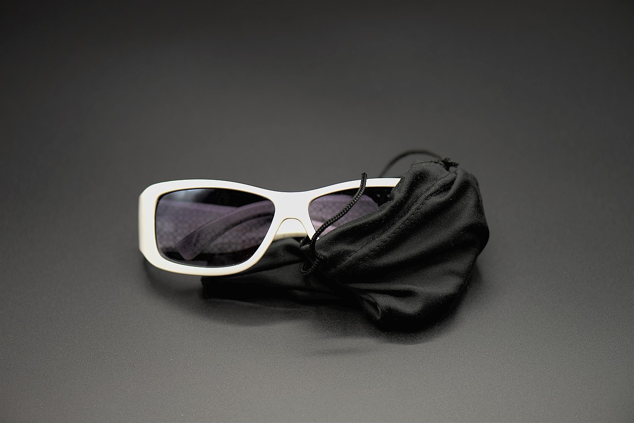 sunglasses  white  protective case free photo