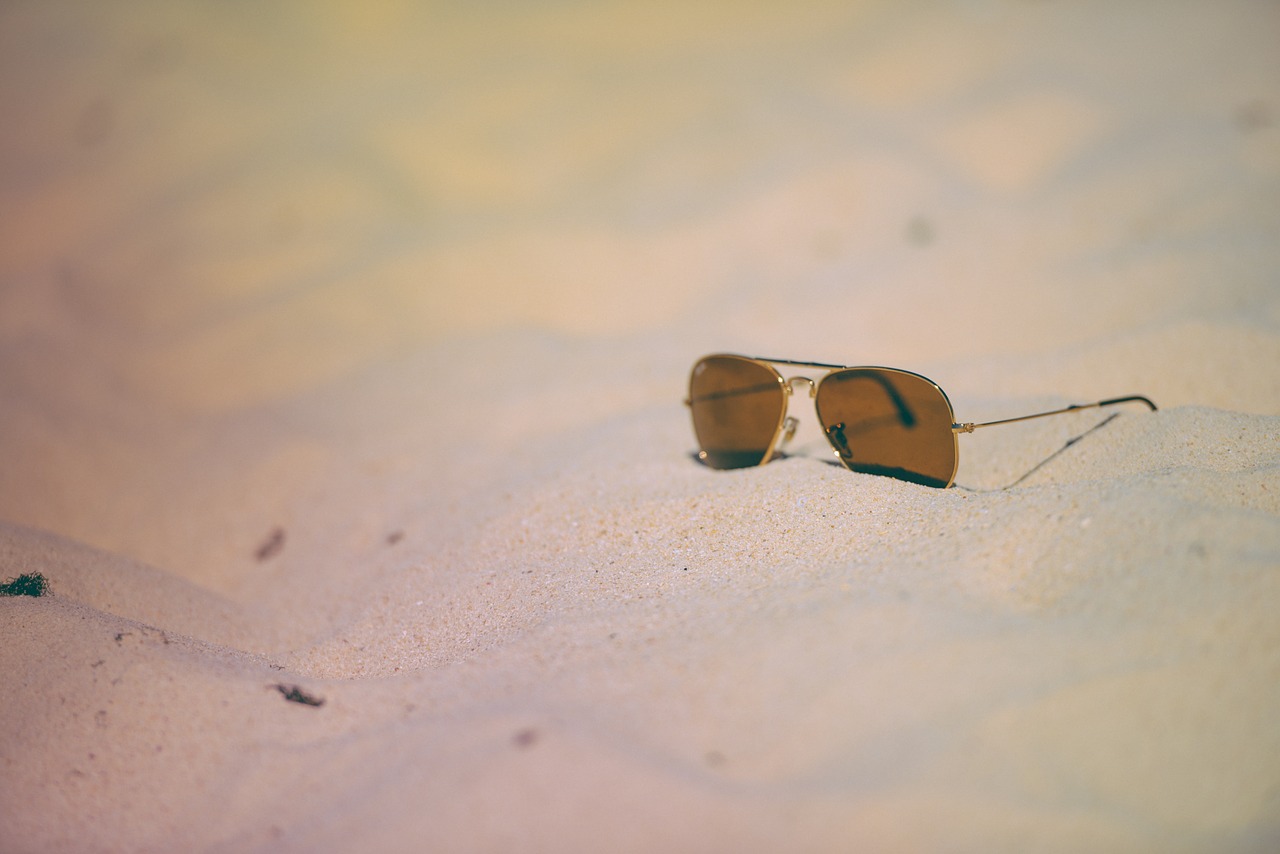 sunglasses beach sand free photo