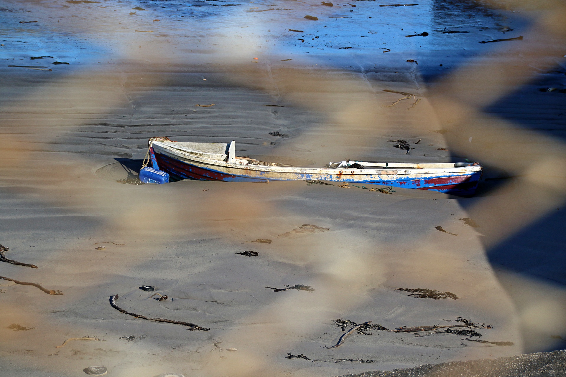sunken boat harbour blues dying dreams free photo