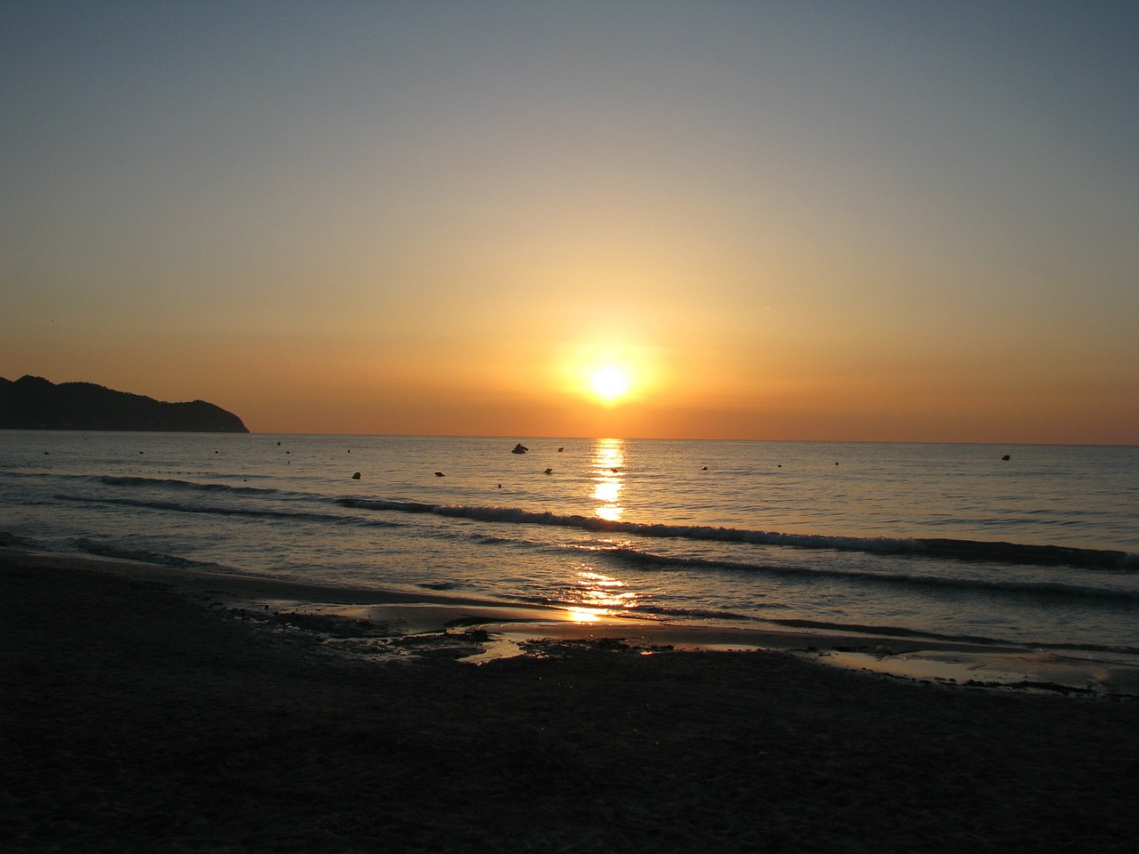 sunrise sun sea free photo