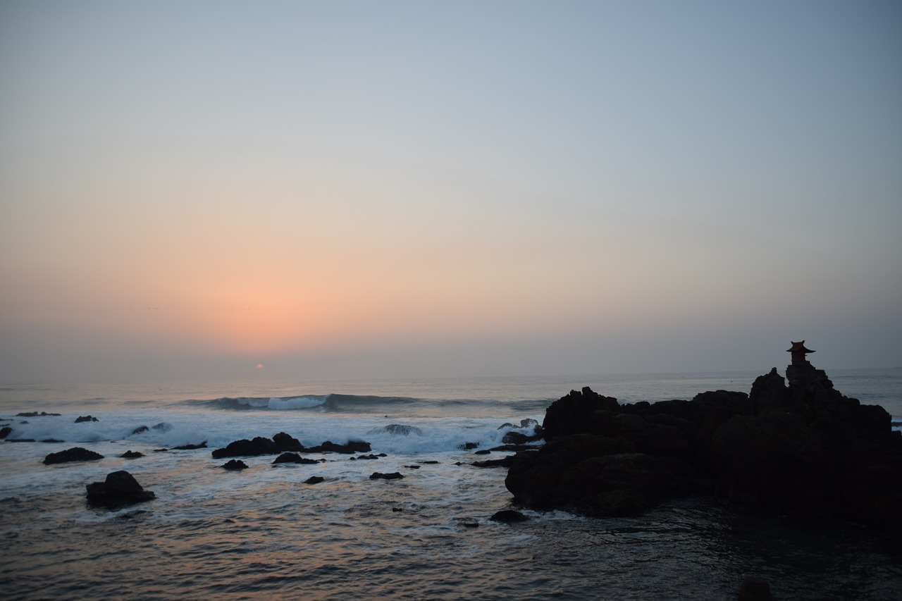 sunrise isohara pacific ocean free photo