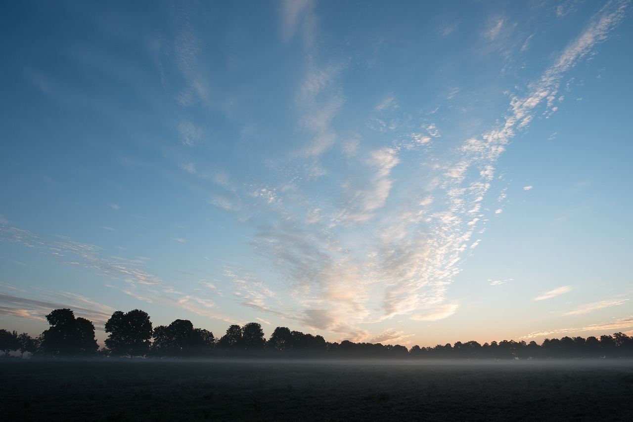 sunrise sky field free photo