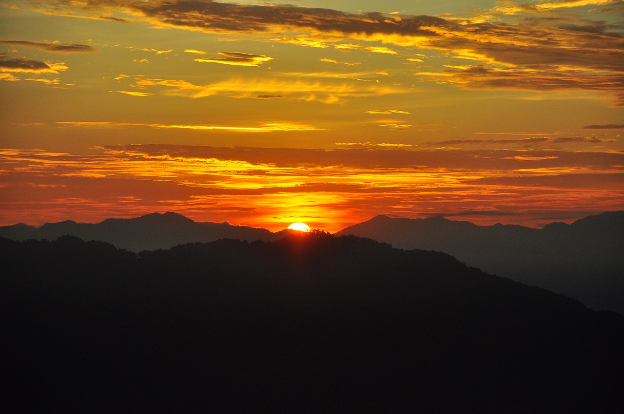 sunrise mountain top travel free photo