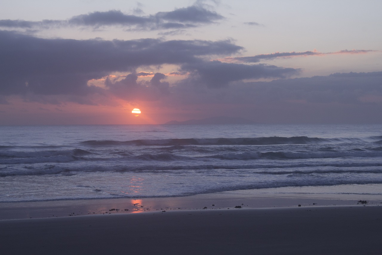 sunrise beach sea free photo