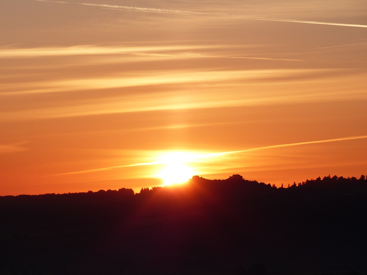 sunrise landscape morgenstimmung free photo