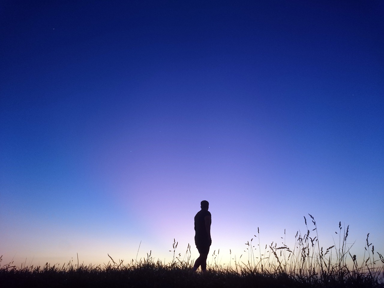 sunrise silhouette people free photo