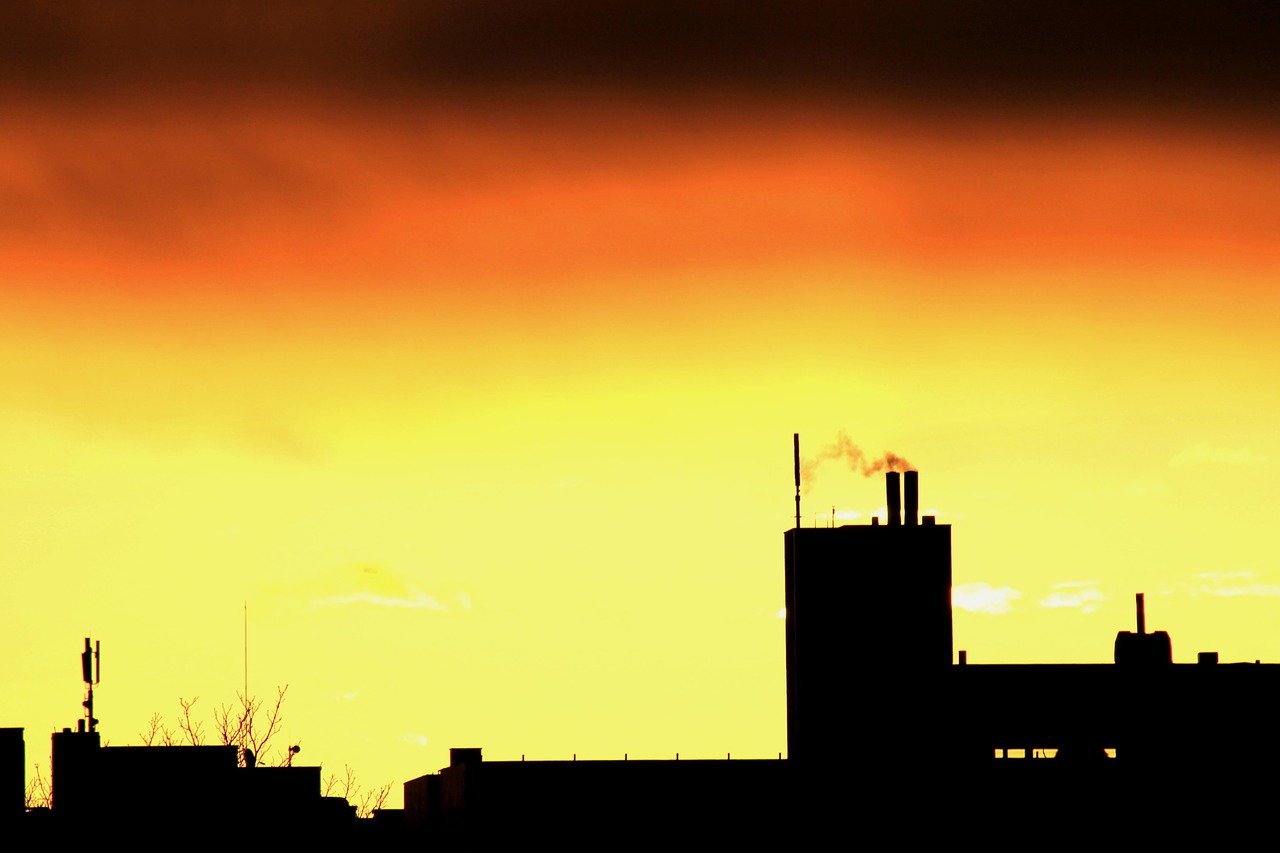 sunrise silhouette city free photo