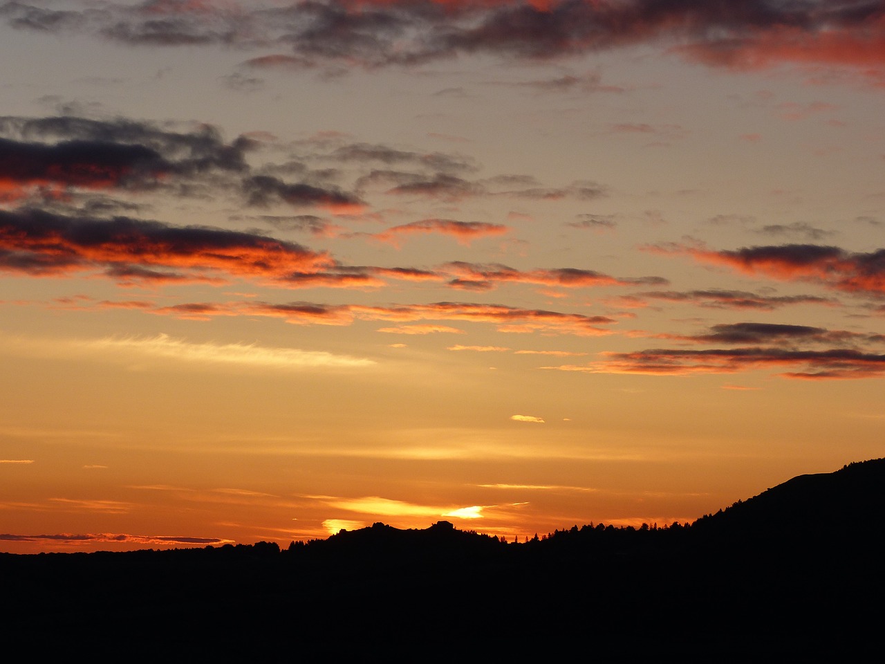 sunrise clouds light free photo