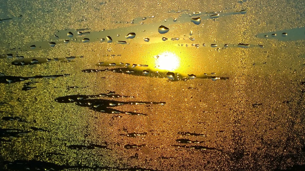 sunrise rain abstract free photo