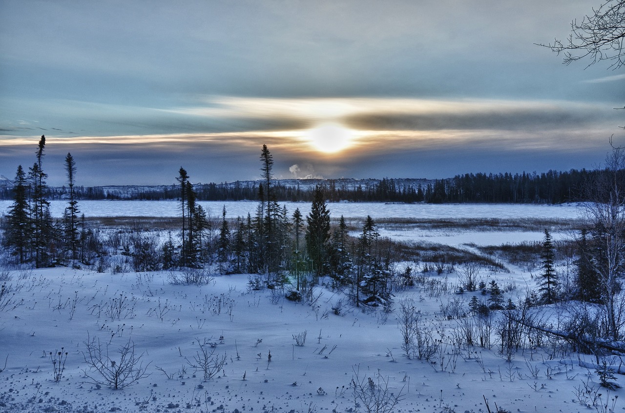 sunrise winter northern free photo