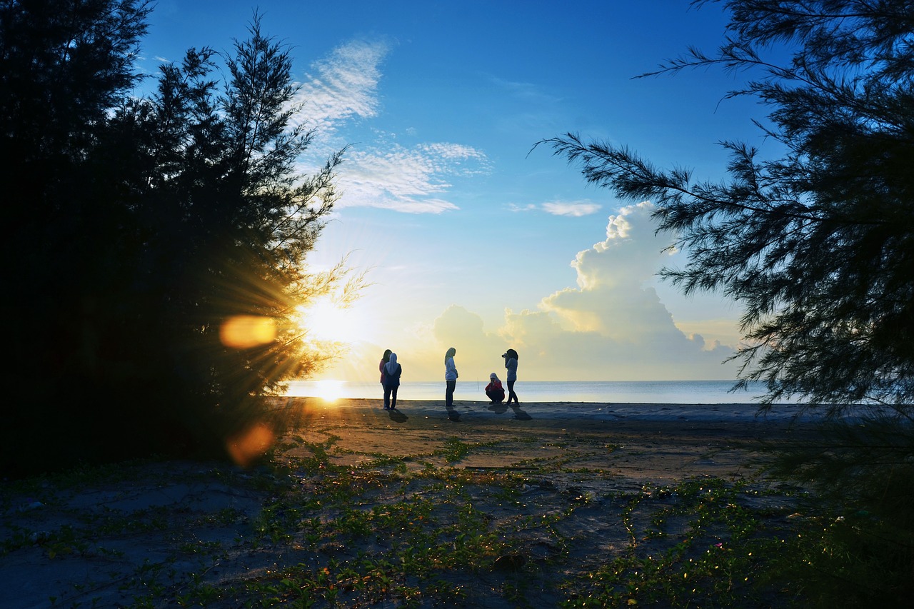 sunrise sea beach free photo