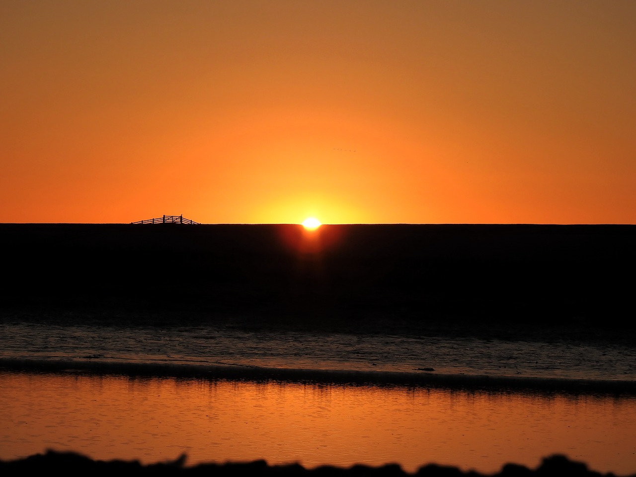 sunrise sunset north sea free photo