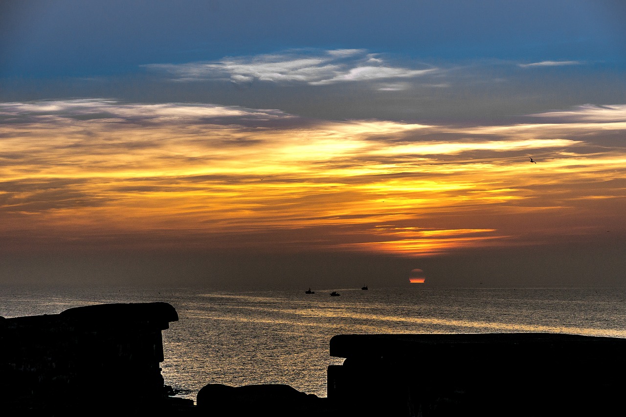 sunrise denmark clouds free photo