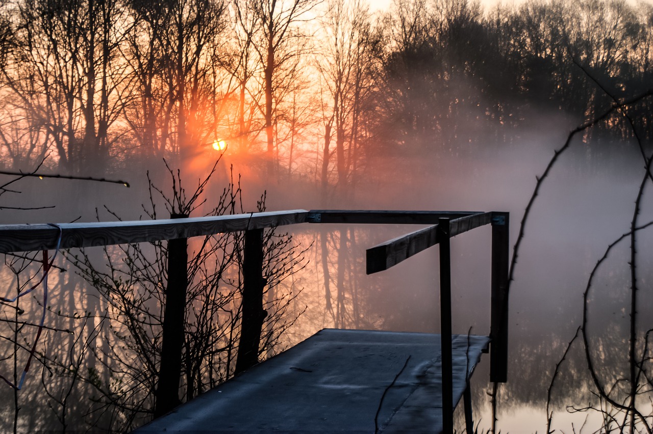 sunrise water morning free photo