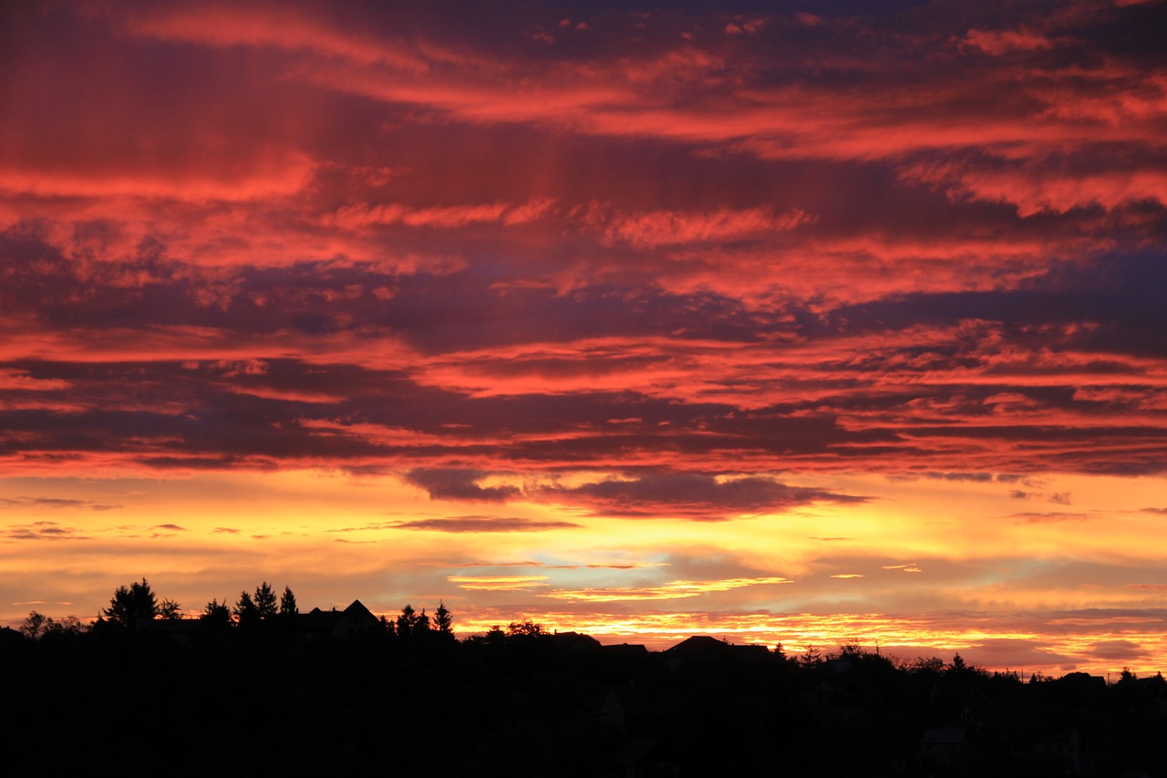 sunrise nature clouds free photo