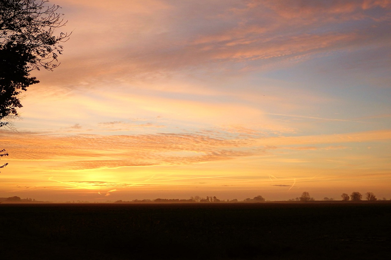 sunrise morgenrot skies free photo