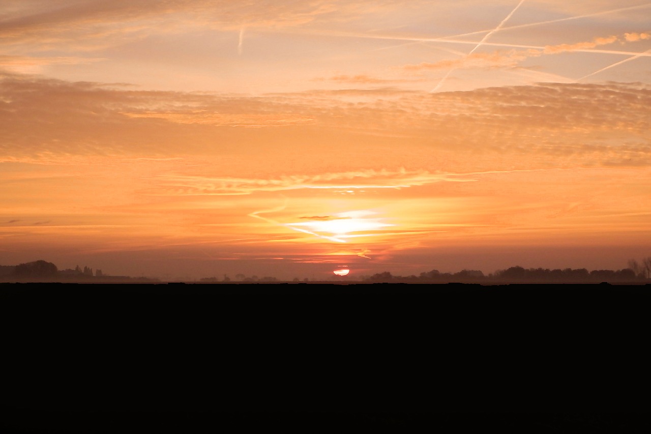 sunrise morgenrot skies free photo