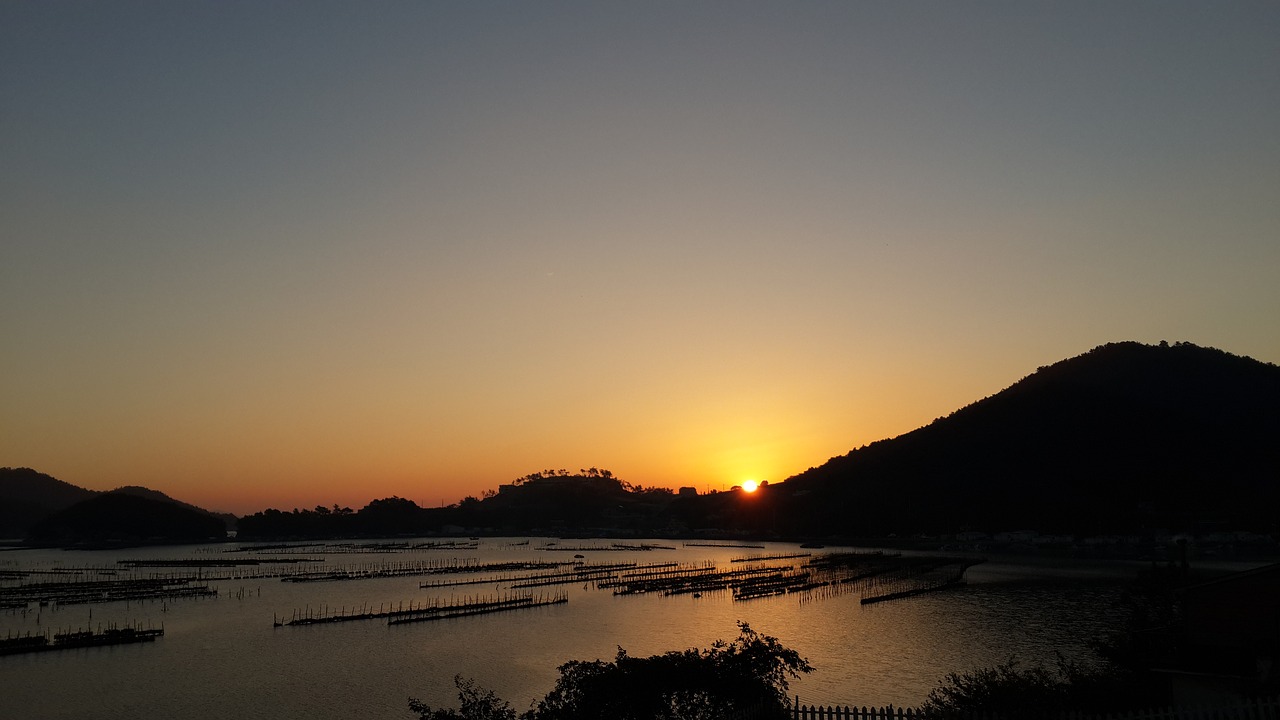 south pacific sunrise yeosu free photo