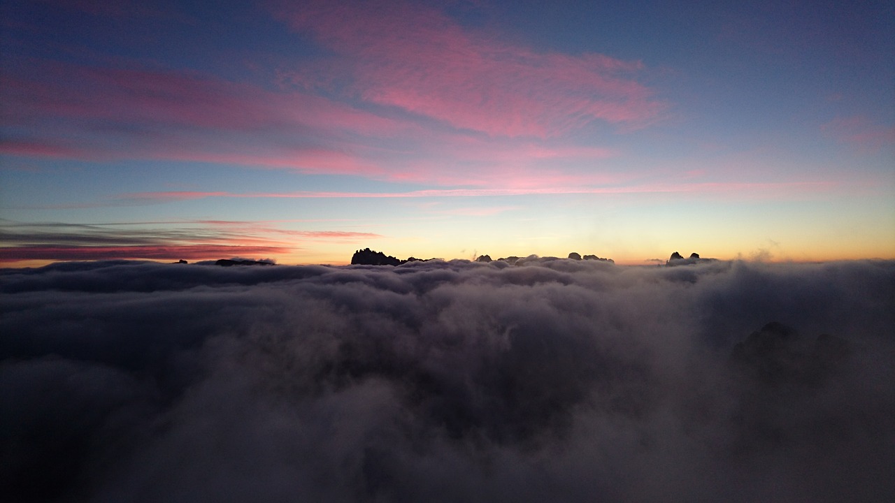 sunrise clouds south tyrol free photo