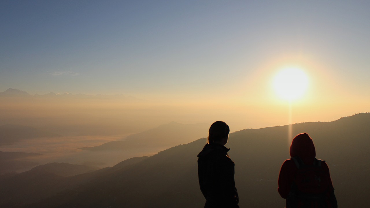 sunrise nepal mountain free photo