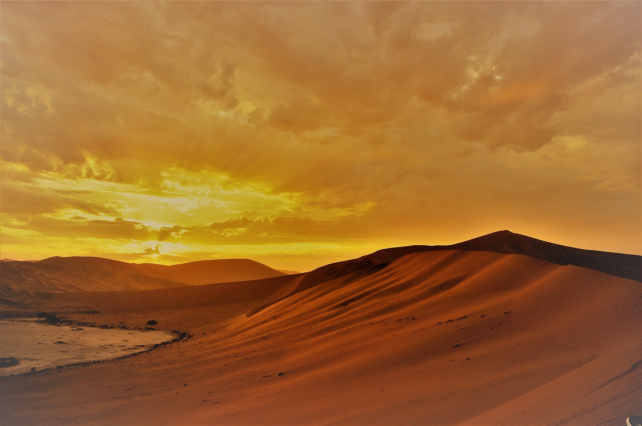 sunrise desert sand free photo