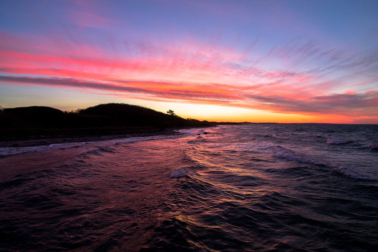 sunrise landscape sea free photo