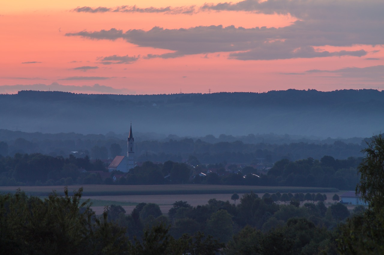 sunrise bavaria germany free photo