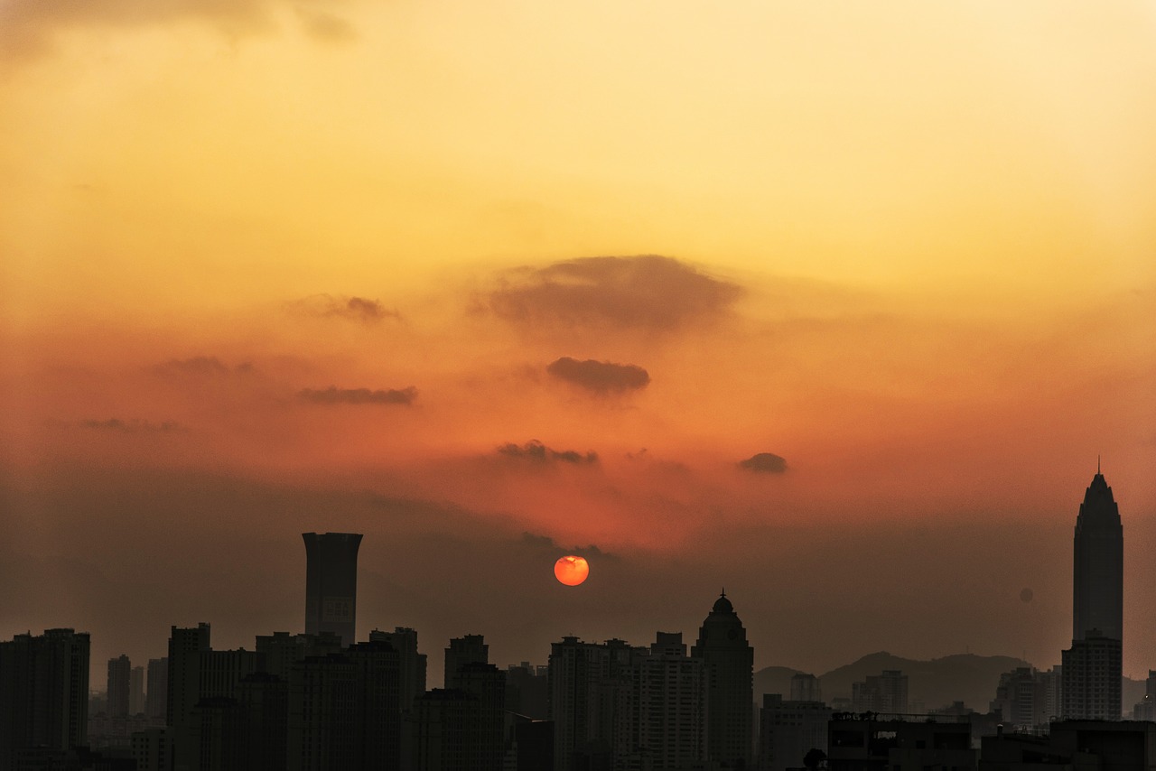 sunrise wenzhou sunset free photo