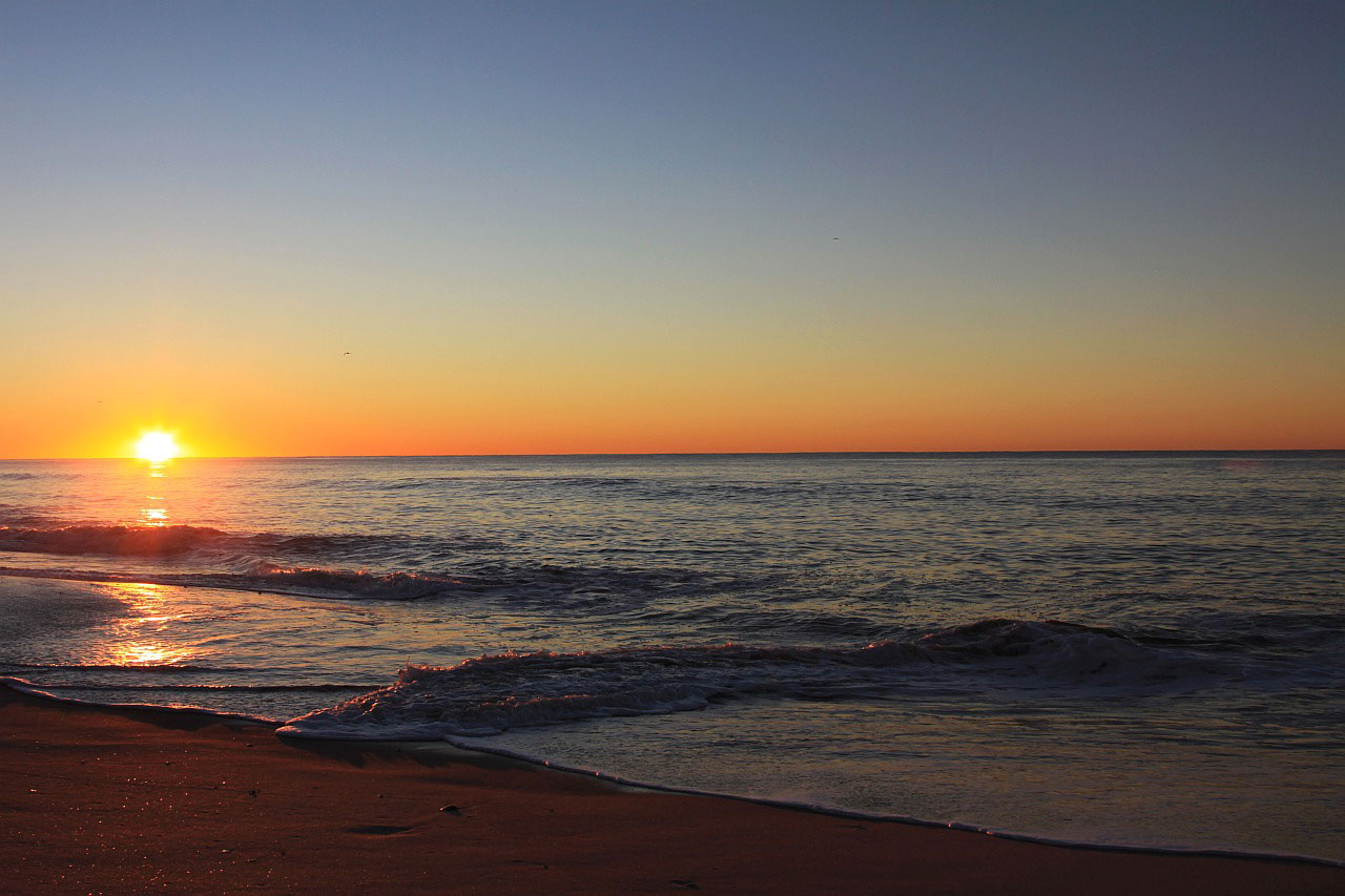 beach sunrise daybreak free photo