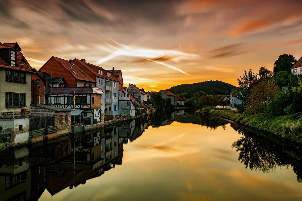 sunrise river eschwege free photo