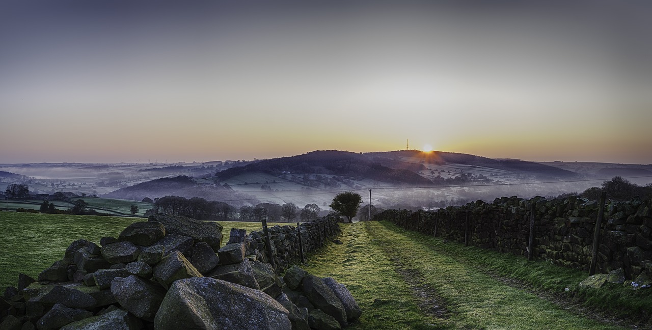 sunrise landscape countryside free photo