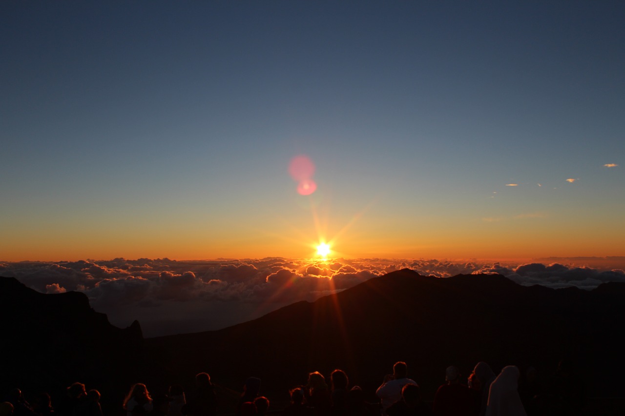 sunrise above the clouds sun free photo