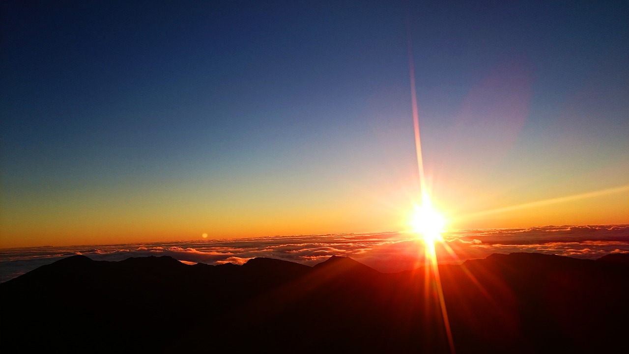 sunrise haleakala hawaii free photo