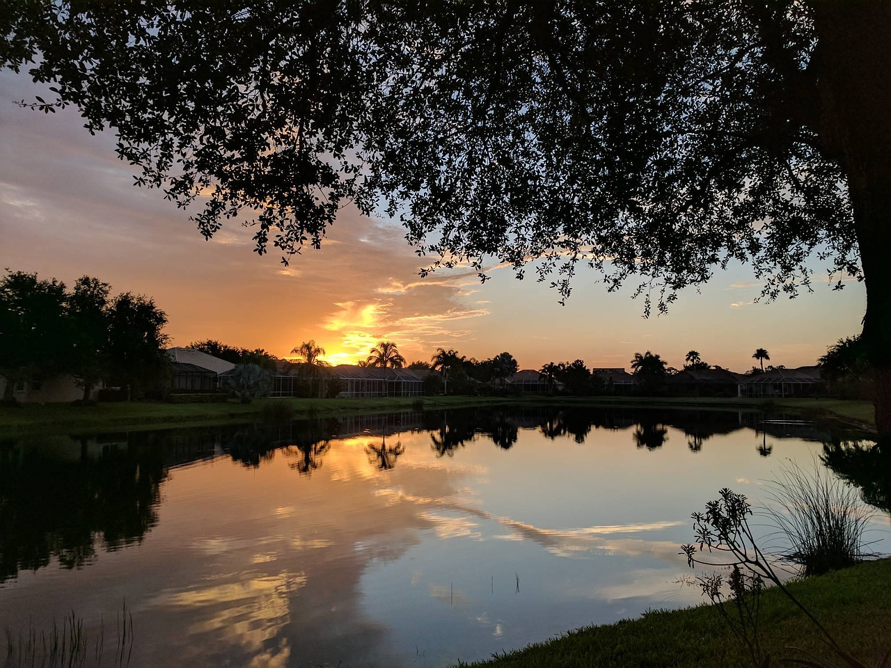 sunrise lake water free photo