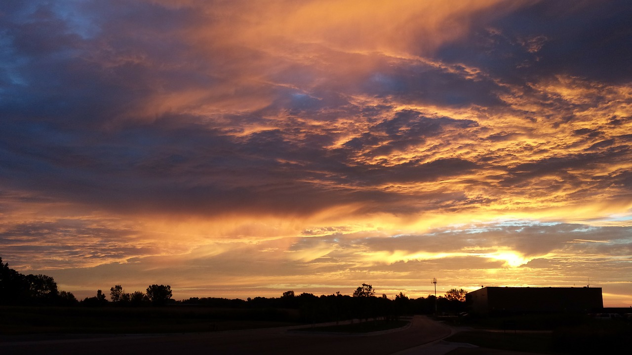 sunrise sky clouds free photo