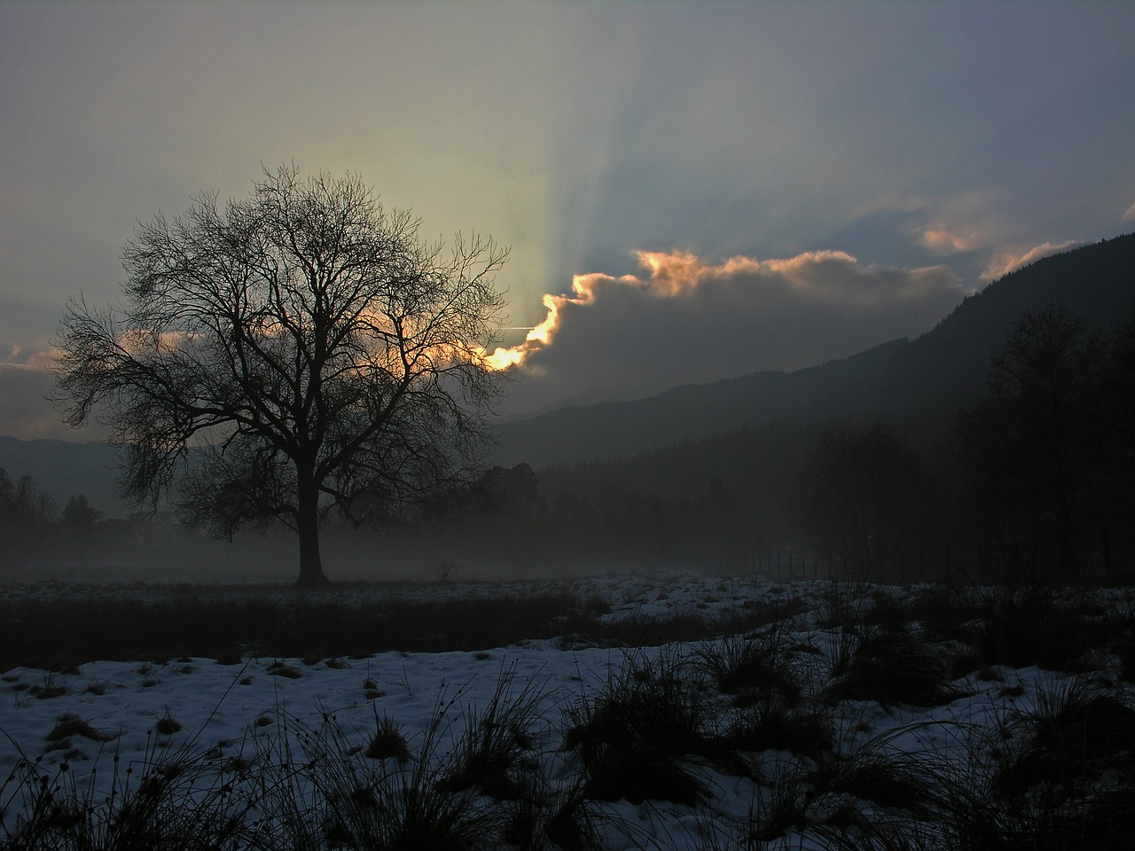 sunrise scotland sky free photo