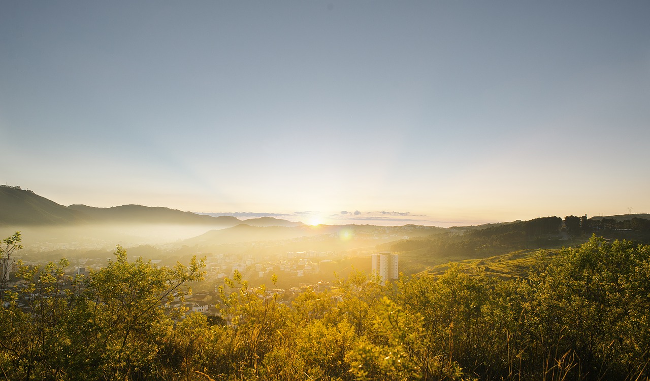 sunrise rays landscape free photo