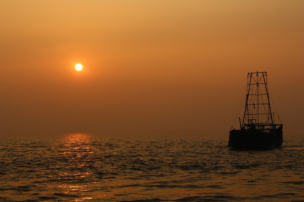 sunrise sea lonely free photo