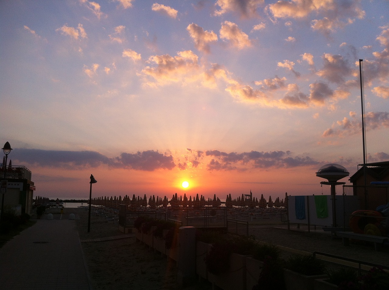 sunrise sea clouds free photo