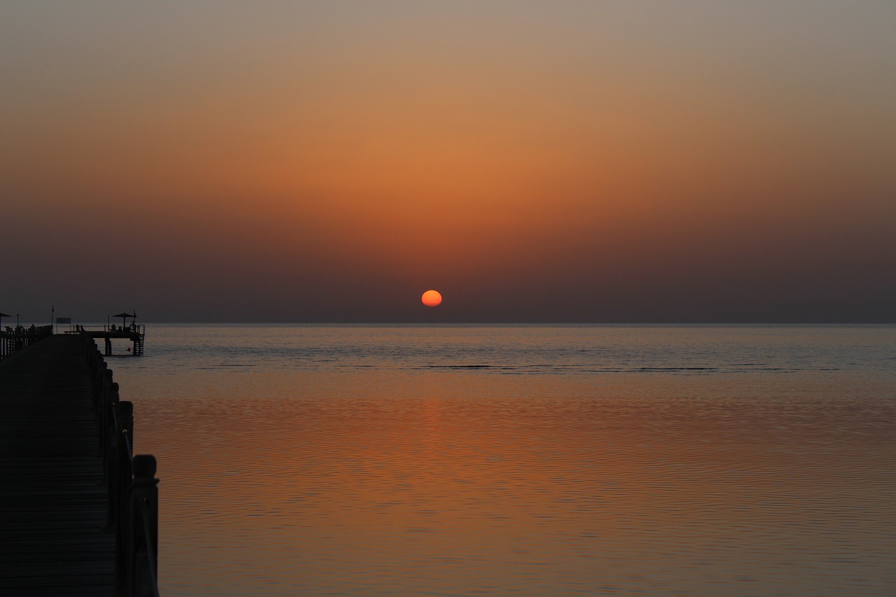 sunrise egypt sea free photo