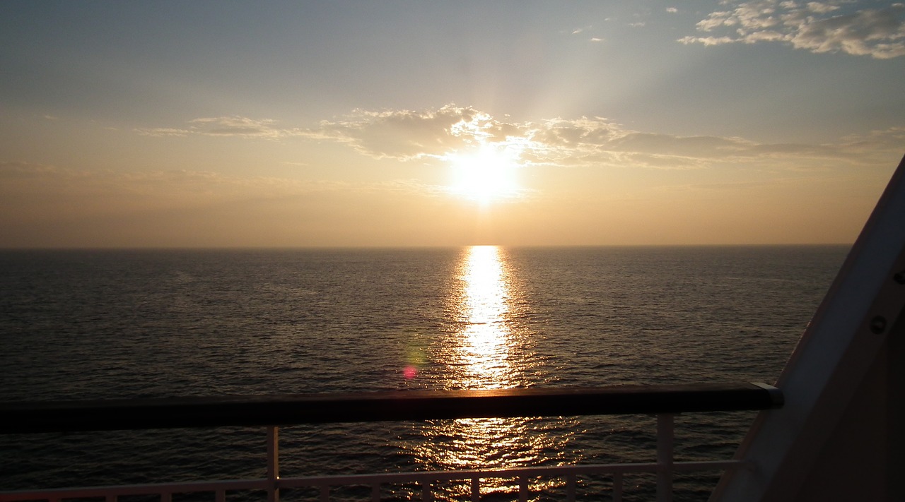 sunrise pacific ferry on board free photo