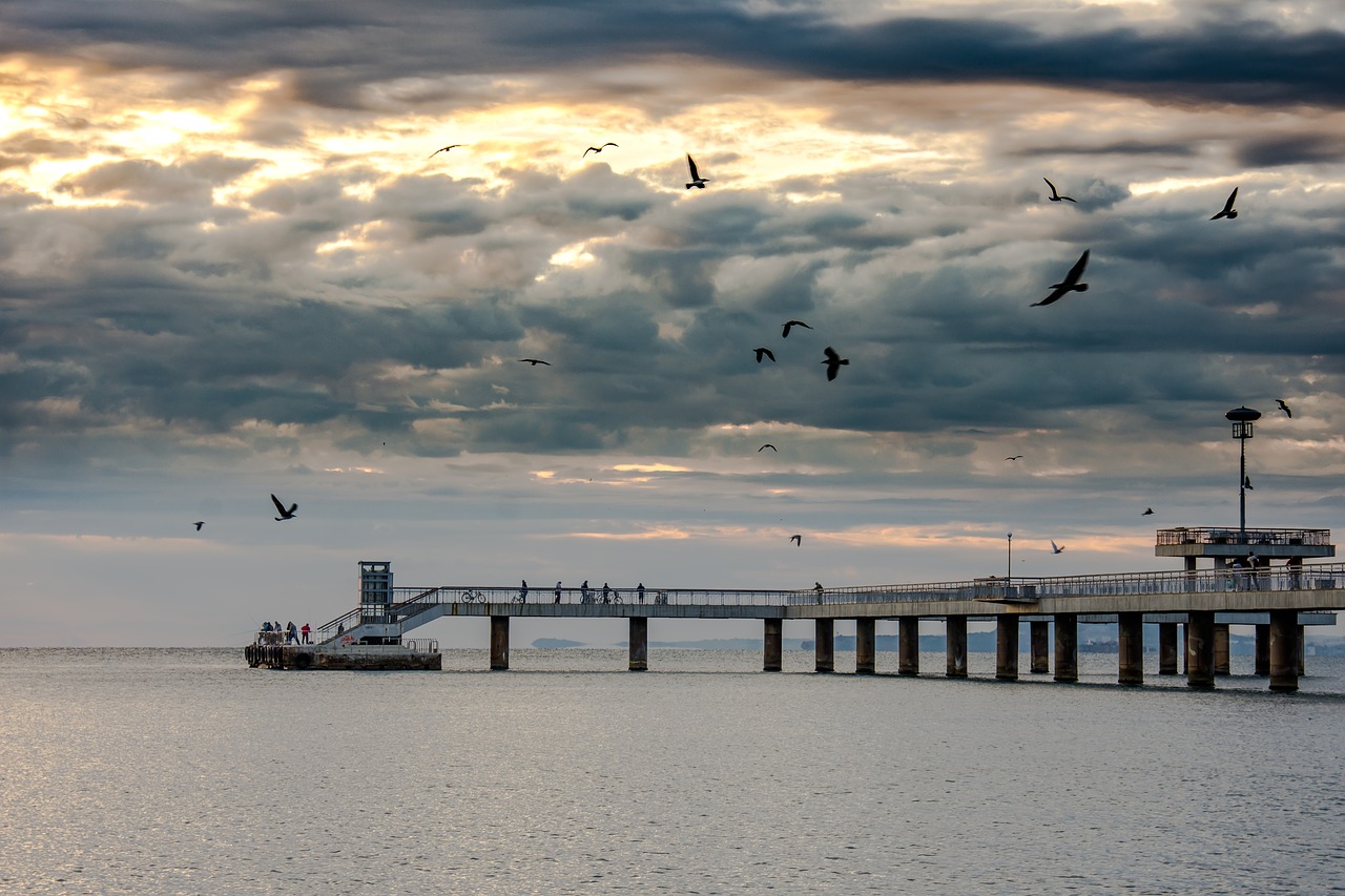 sunrise sea clouds free photo